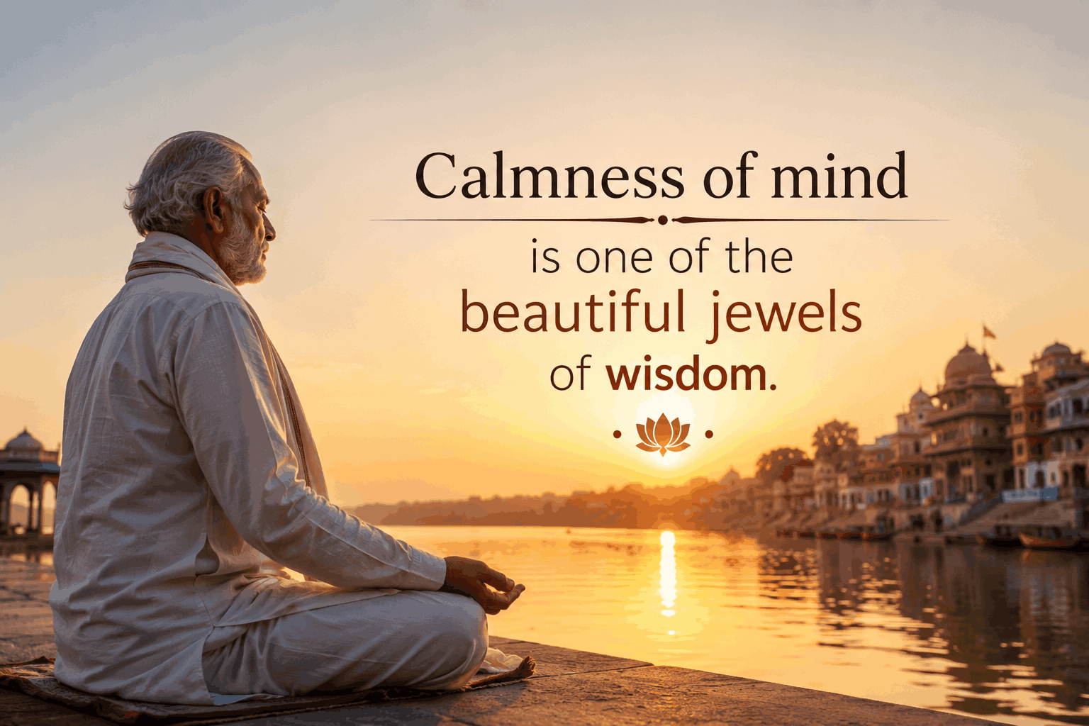 Calmness of mind is one of the beautiful jewels of wisdom